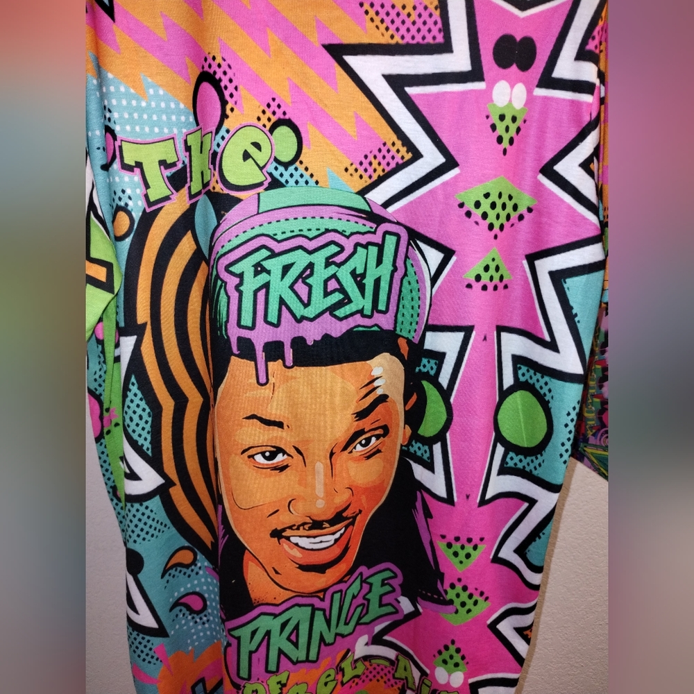 The Fresh Prince of Bel Air graphic graffiti print T shirt and drawstring shorts